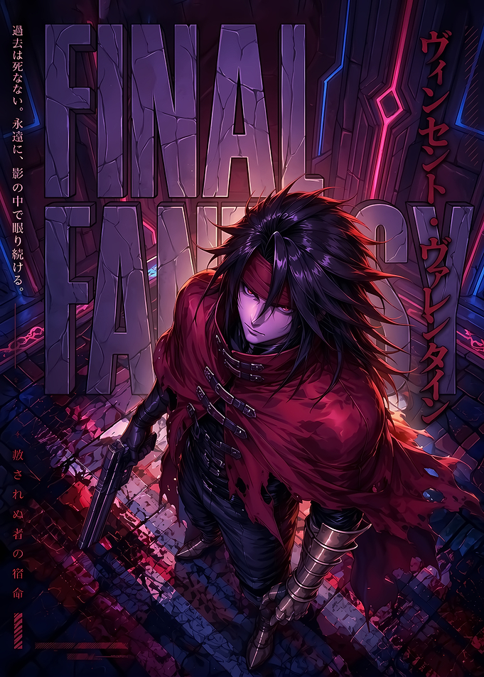Vincent Valentine Final Fantasy Poster