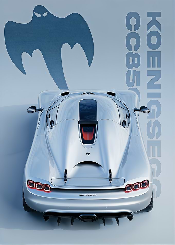 Koenigsegg CC850 Blue Gradient Poster