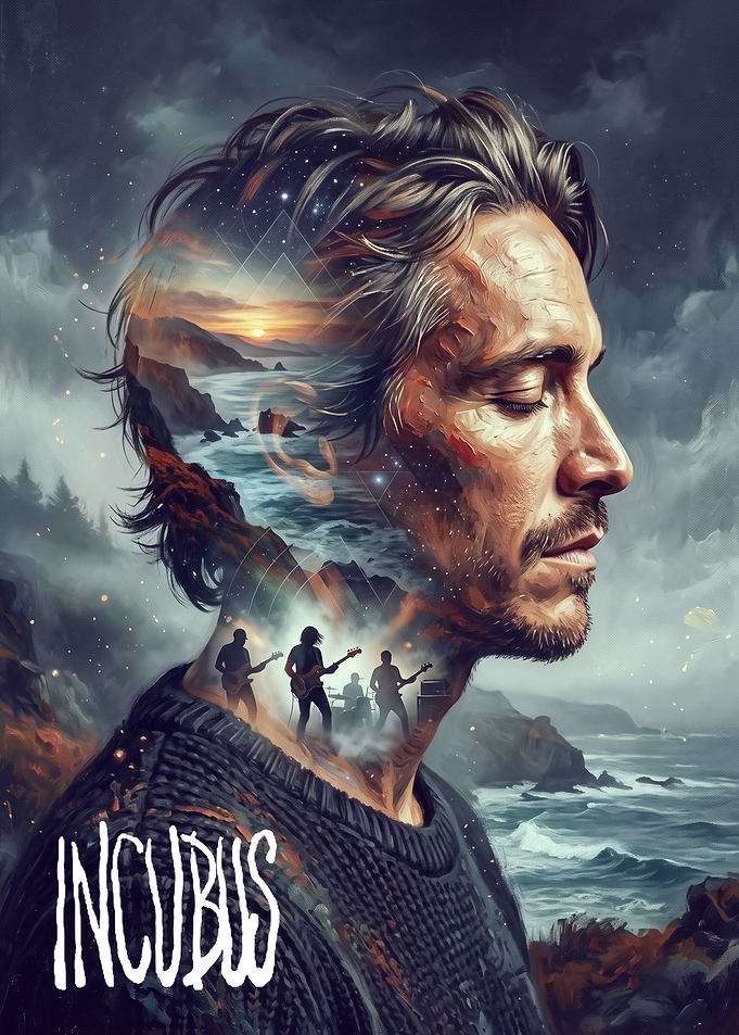 Incubus Band Double Exposure Portrait