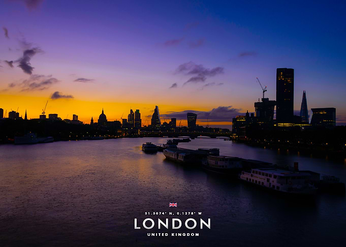 London Skyline at Sunset
