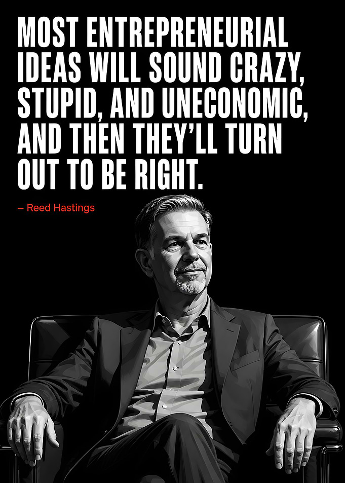 Reed Hastings Inspirational Quote Poster