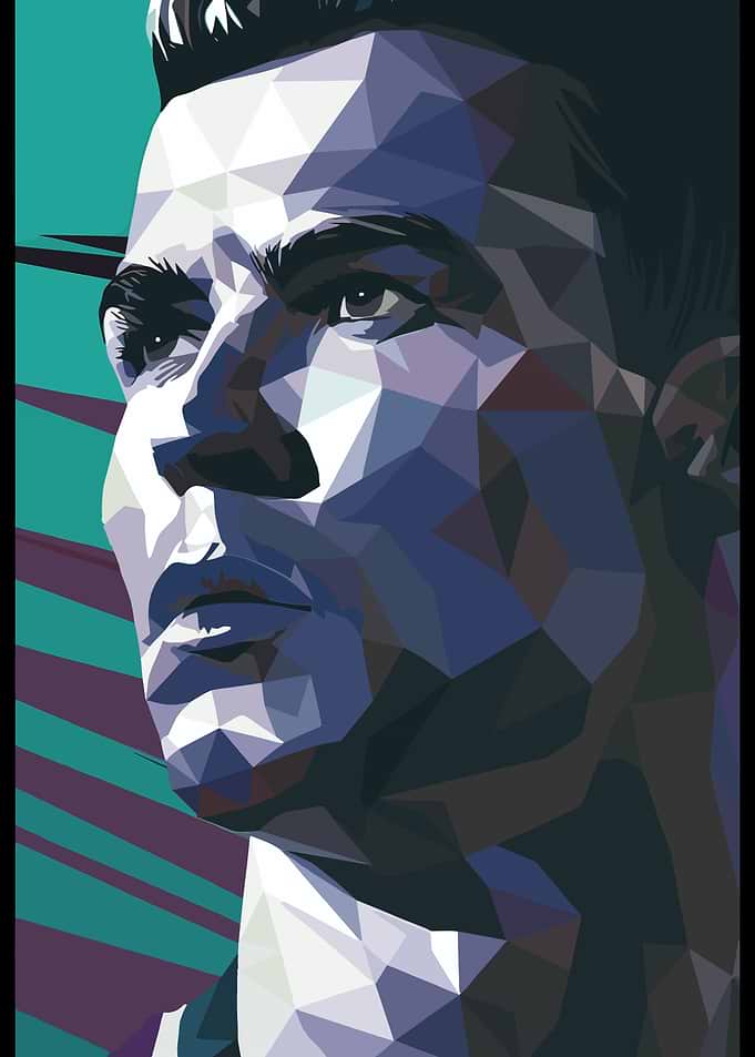 Cristiano Ronaldo Low Poly Portrait