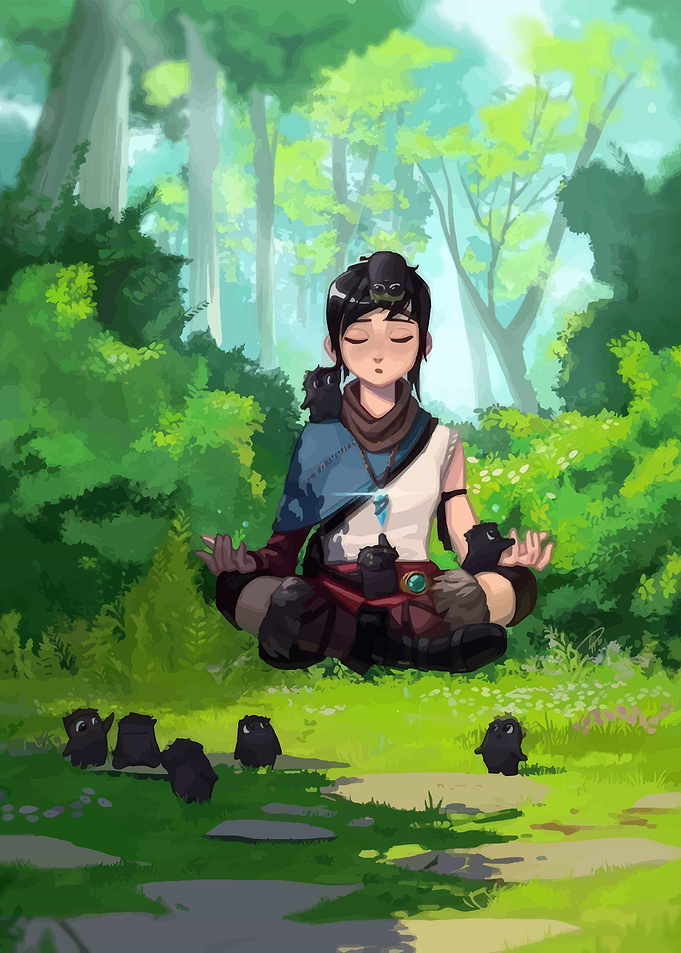 Kena Meditating with Rot Spirits