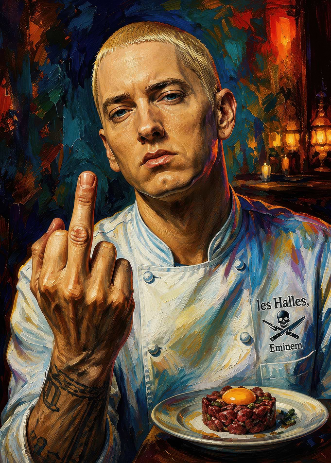 Eminem as a Chef Painting