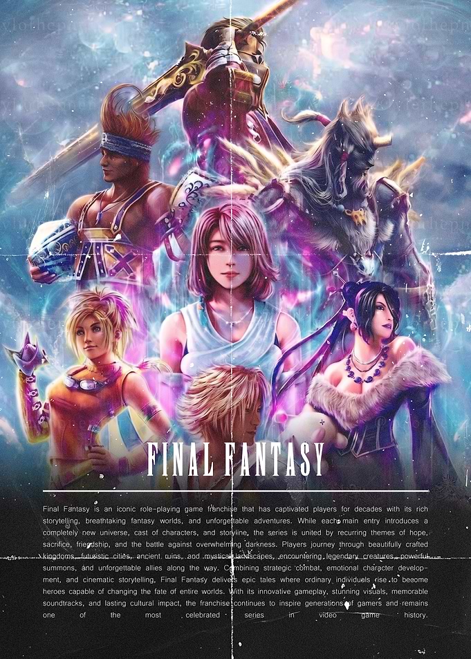 Final Fantasy Character Ensemble Poster