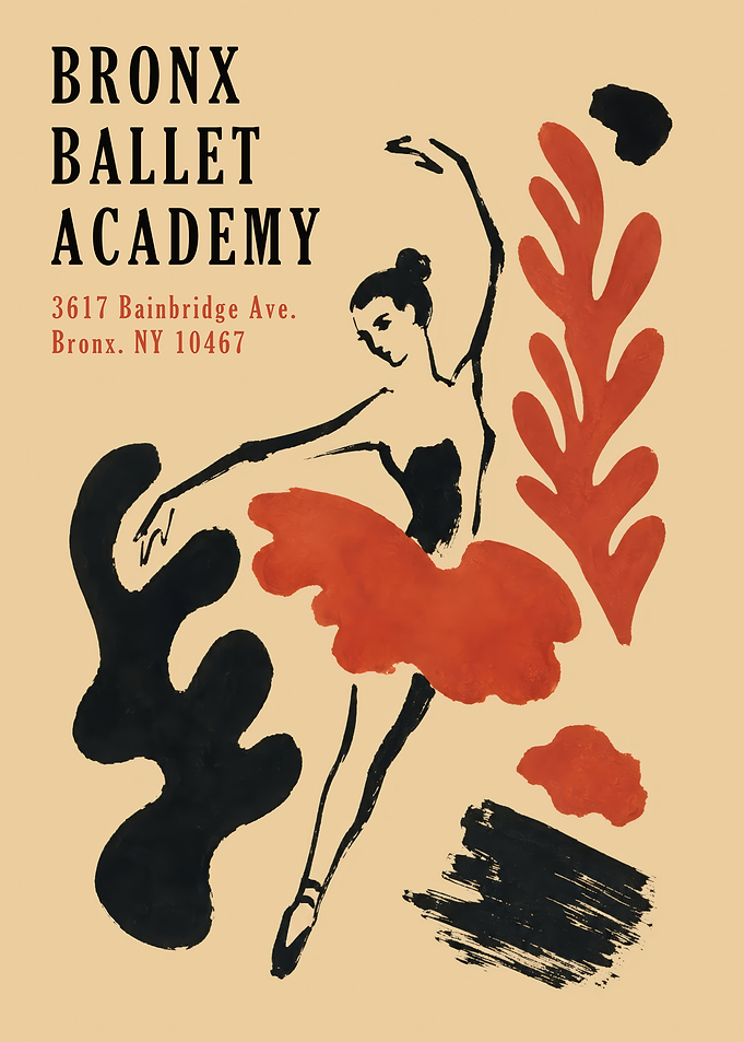 Bronx Ballet Academy Matisse Style Poster