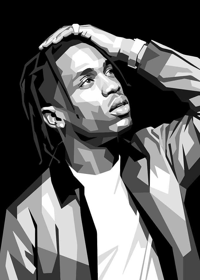 Travis Scott WPAP Portrait