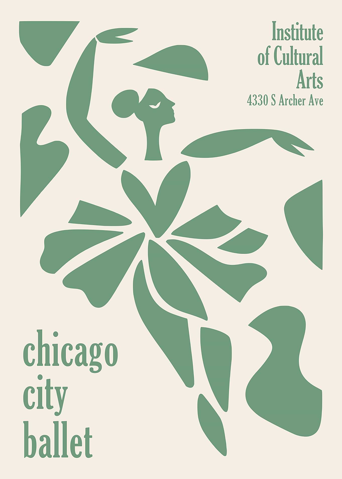 Chicago City Ballet Minimalist Poster