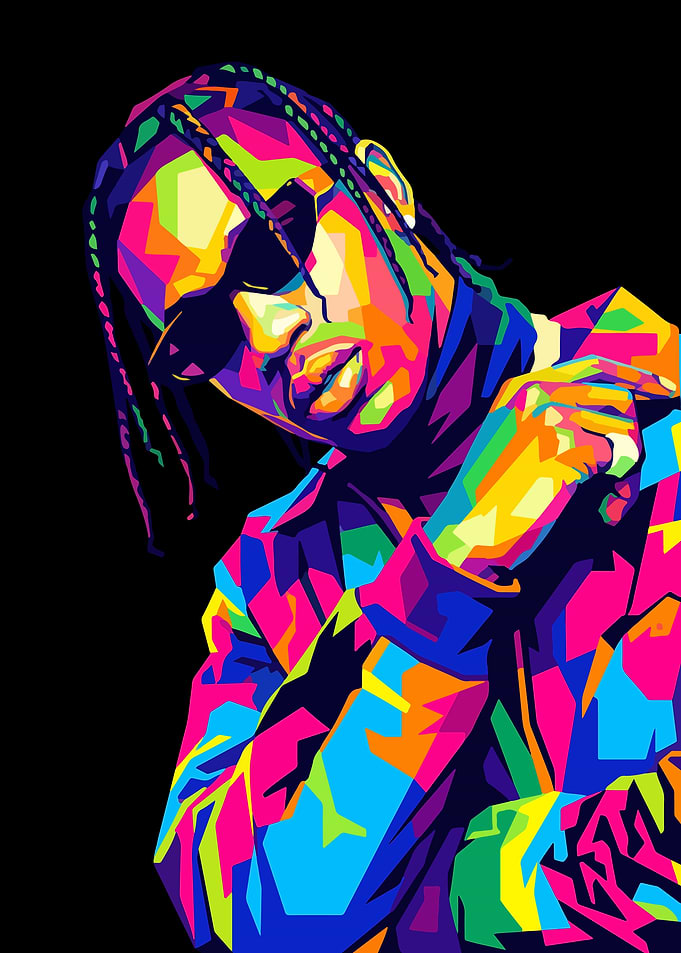 Travis Scott Pop Art Portrait