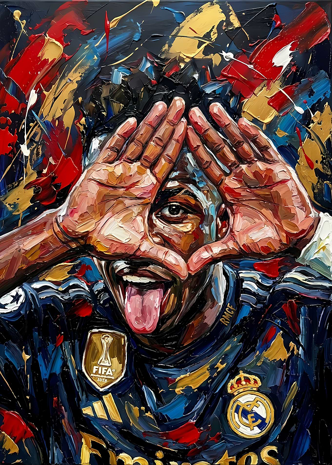 Vinicius Jr Real Madrid Oil Painting
