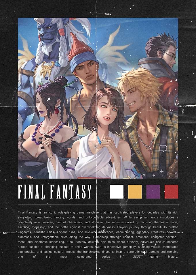 Final Fantasy Character Ensemble Poster