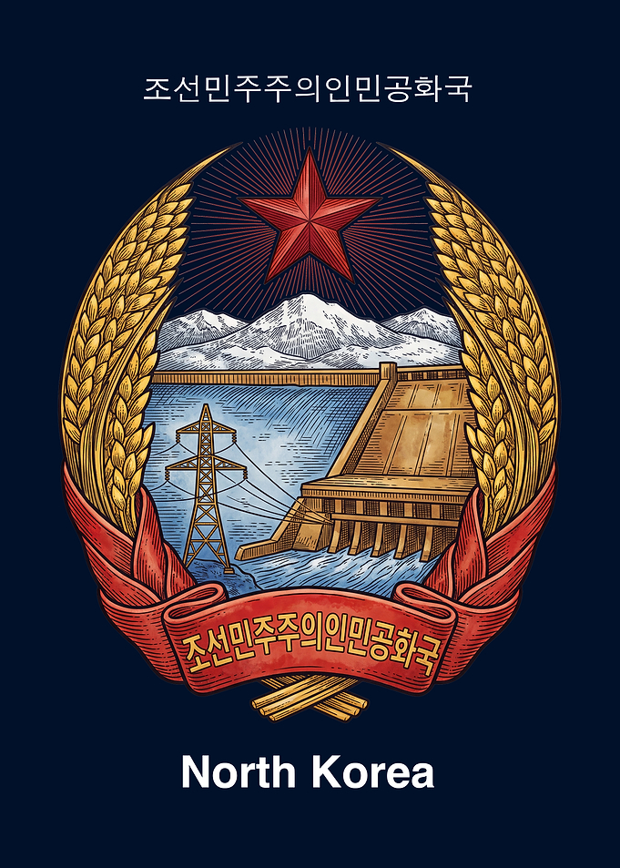 North Korea National Emblem Illustration