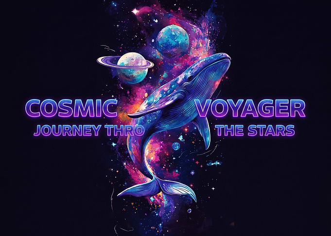 Cosmic Voyager Space Whale Art