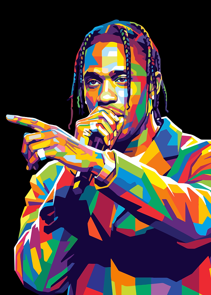 Travis Scott Pop Art Portrait