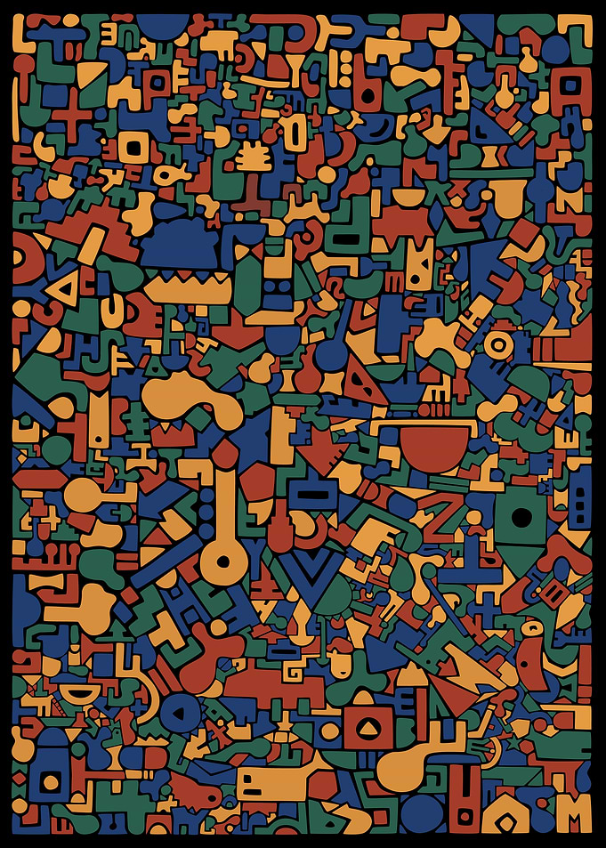 Abstract Geometric Pattern Mosaic