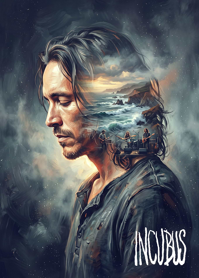 Incubus Band Portrait Double Exposure Art