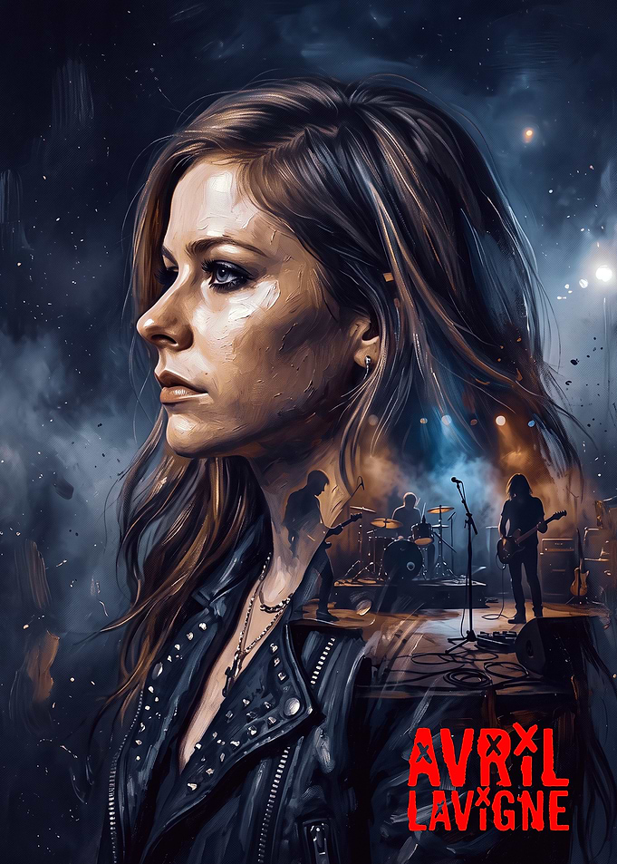 Avril Lavigne Concert Portrait Poster