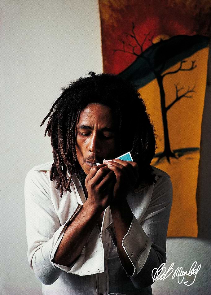 Bob Marley Lighting a Cigarette