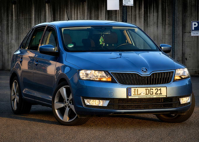 Blue Skoda Rapid