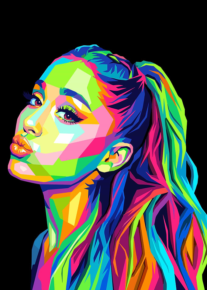 Ariana Grande Pop Art Portrait