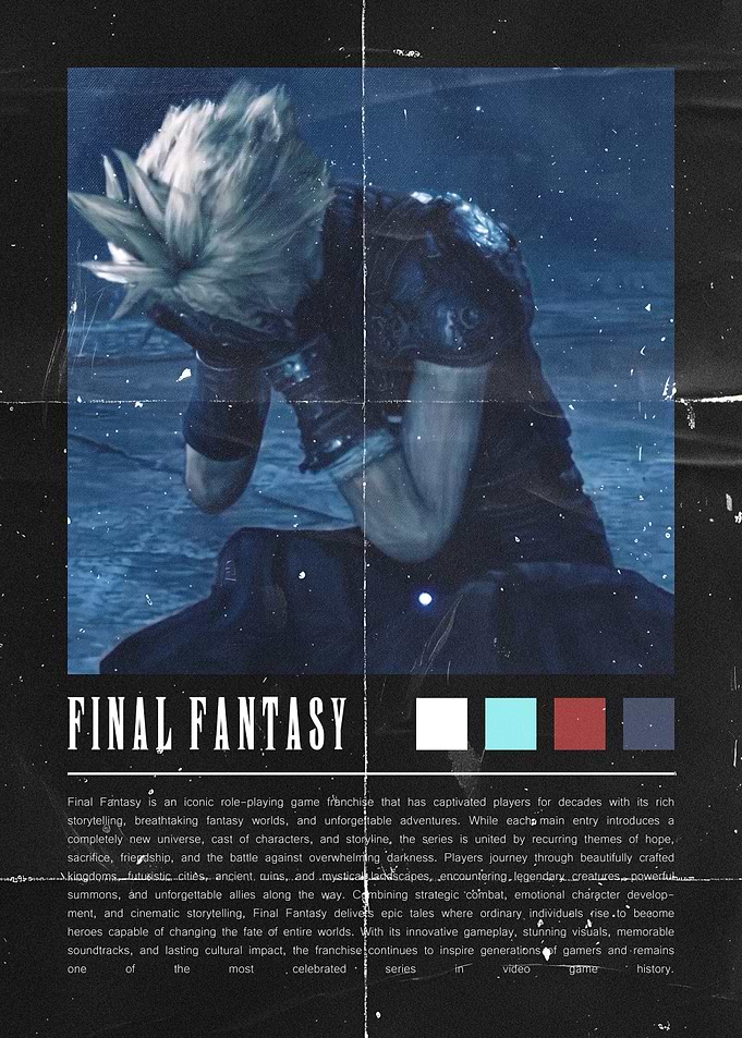 Final Fantasy Cloud Strife Poster