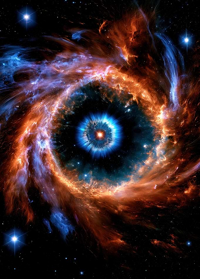 Vibrant Cosmic Nebula Eye