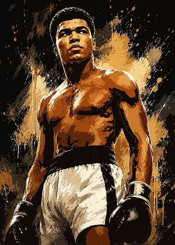 Muhammad Ali Boxing Portrait Art
