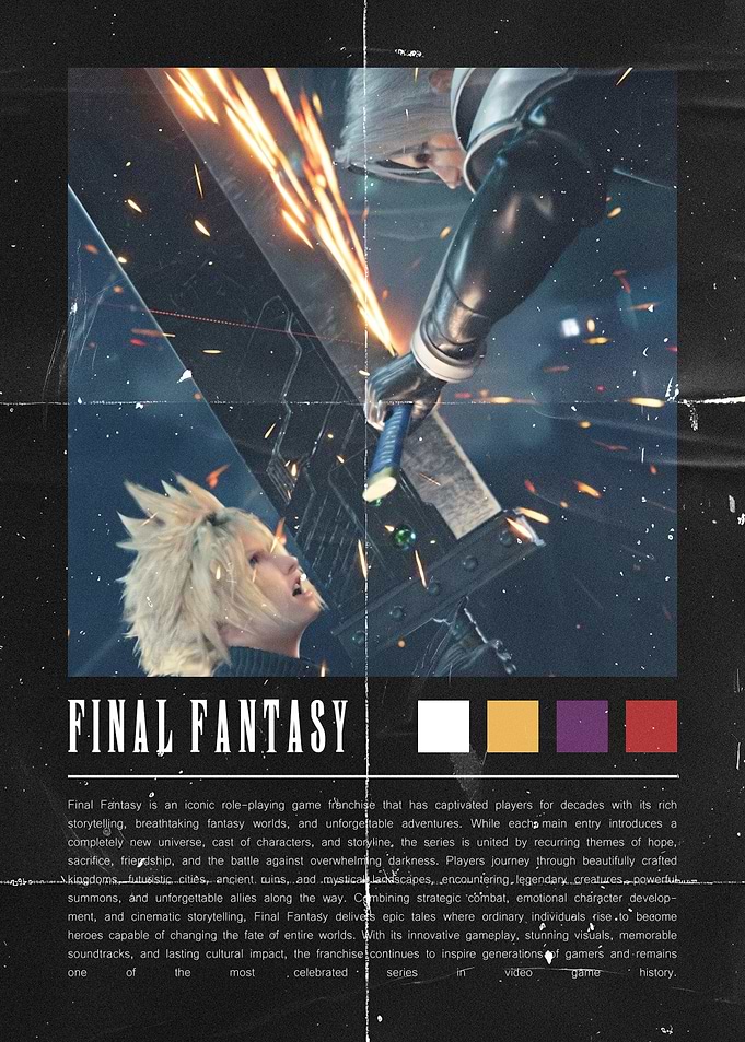 Final Fantasy VII Cloud Strife Poster