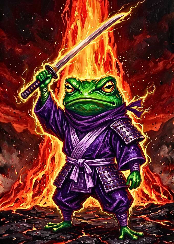 Inferno Ronin - Samurai Frog Warrior