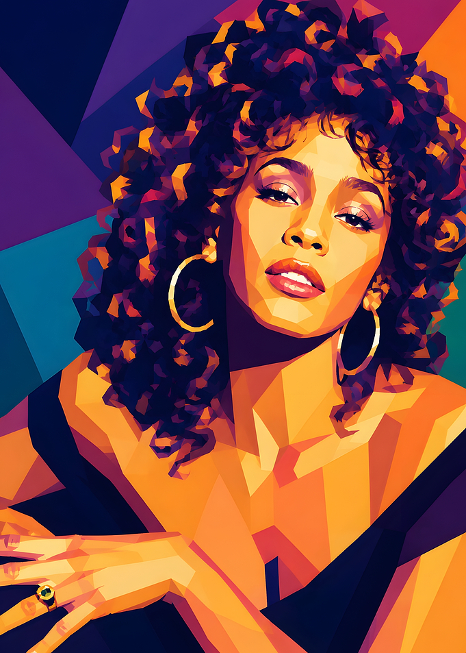 Whitney Houston Pop Art Portrait