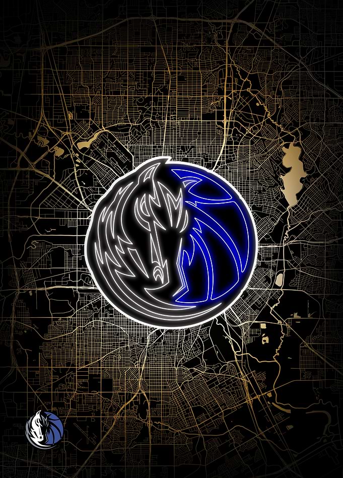 Dallas City Map: Mavericks Pride