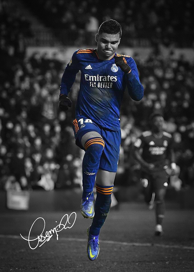 Casemiro Real Madrid Action Portrait