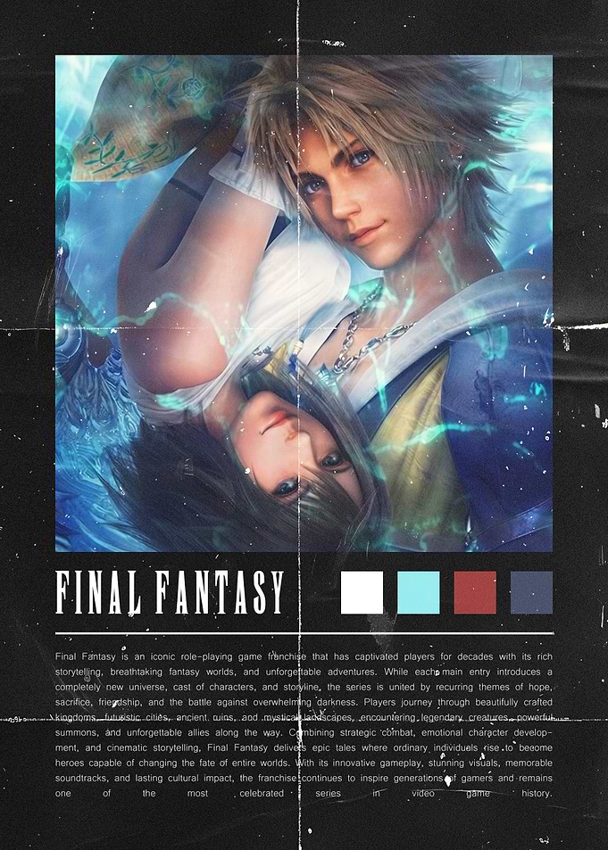 Final Fantasy X Tidus and Yuna Poster