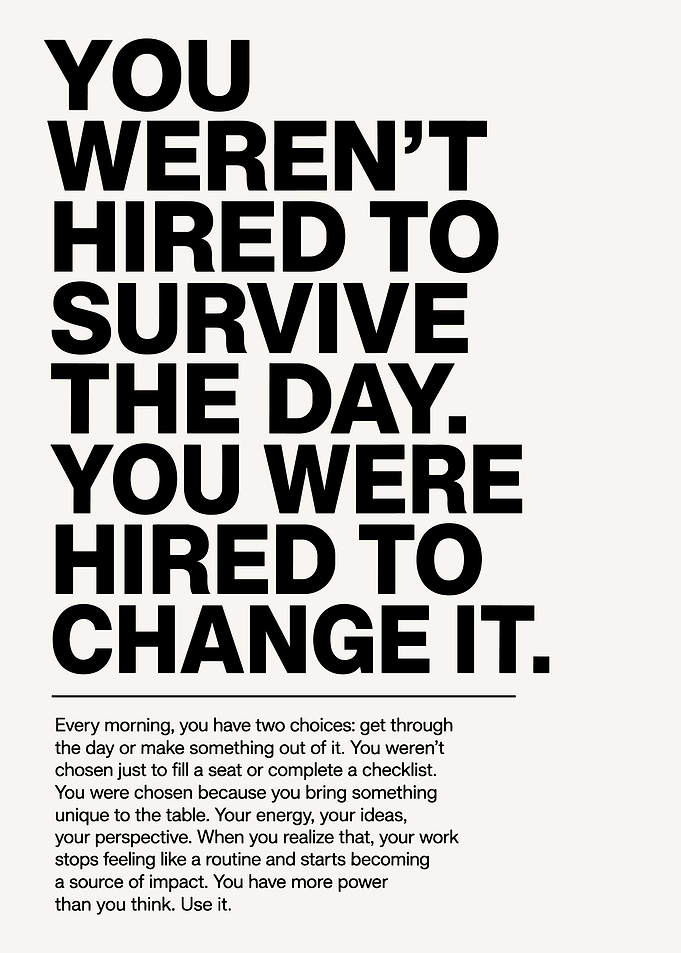 Inspirational Workplace Typography Poster Motivational Office Quote Wall Art