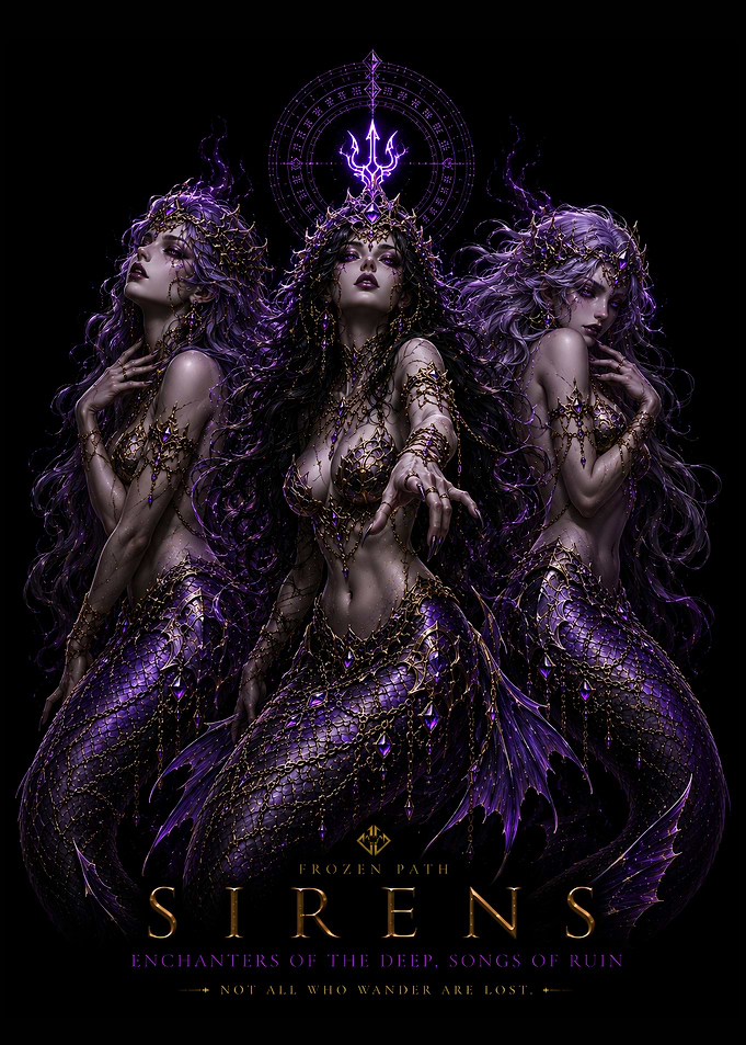Three Enchanting Purple Sirens