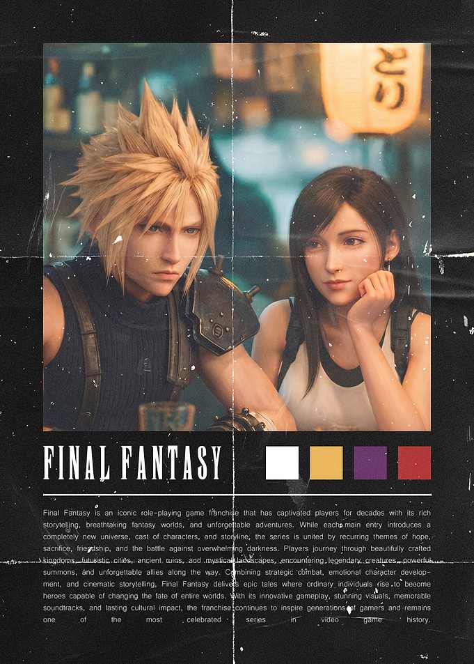 Final Fantasy VII Cloud and Tifa