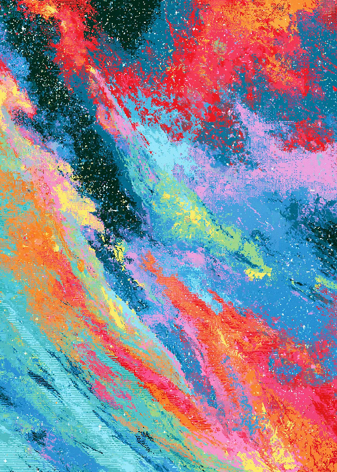 Vibrant Abstract Colorful Paint Strokes