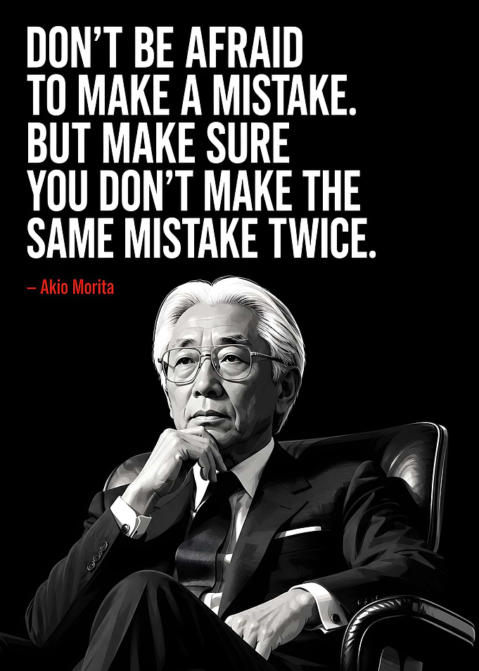Akio Morita Inspirational Quote Poster
