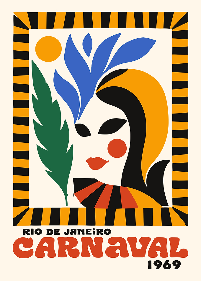 1969 Rio de Janeiro Carnaval Poster