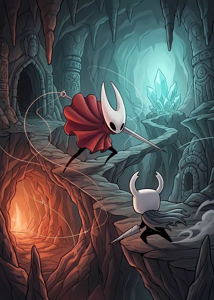Hornet and The Knight Hollow Knight