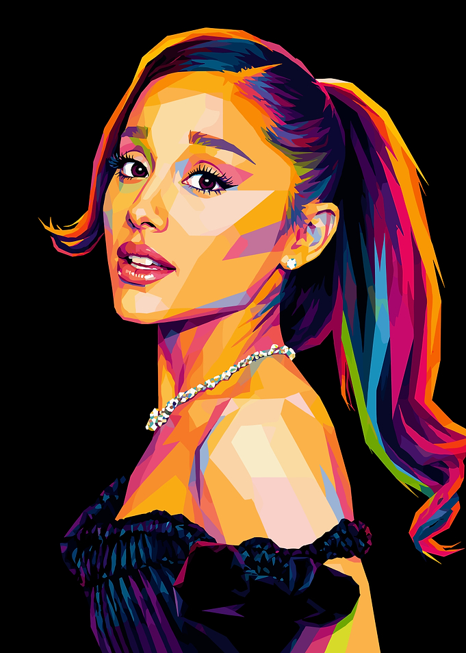 Ariana Grande Pop Art Portrait