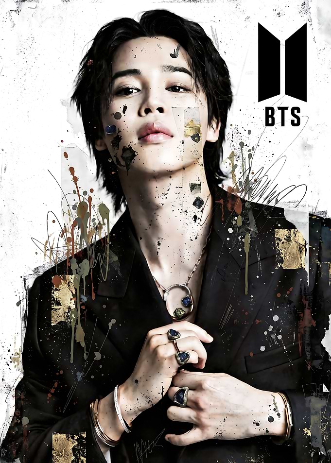 Jimin BTS Artistic Portrait Poster