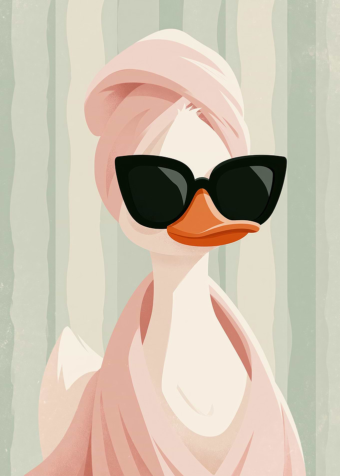 Stylish Duck in Spa Towel