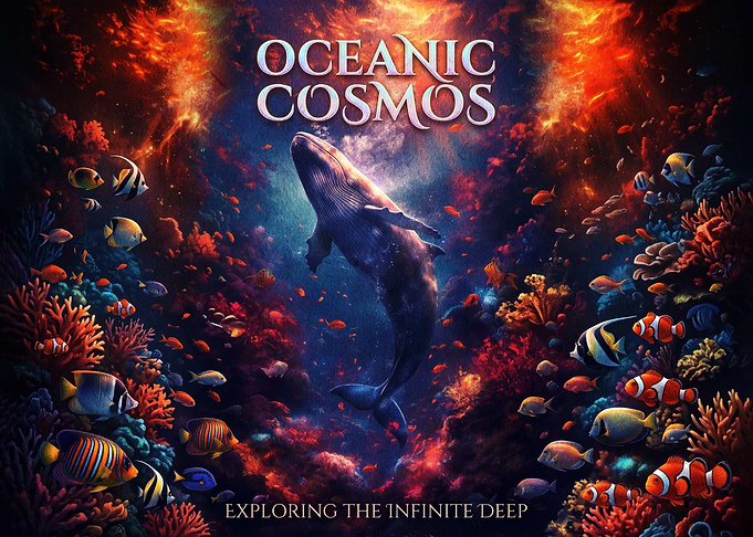 Oceanic Cosmos Whale Underwater Scene
