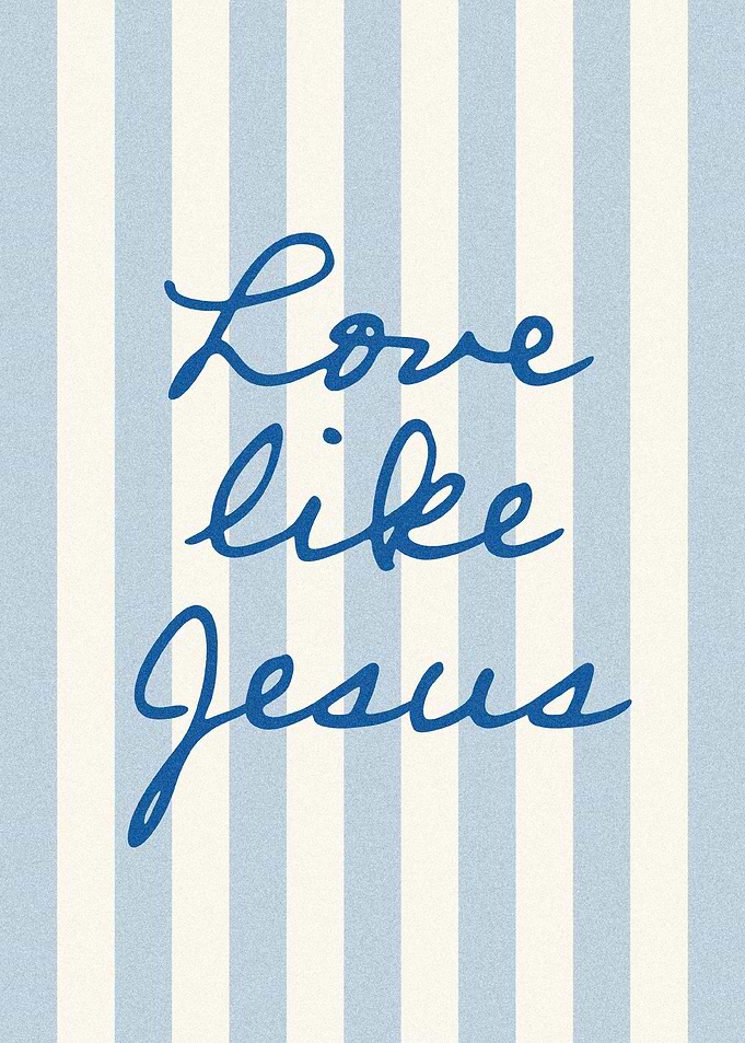 Love Like Jesus Poster (Blue/Beige)