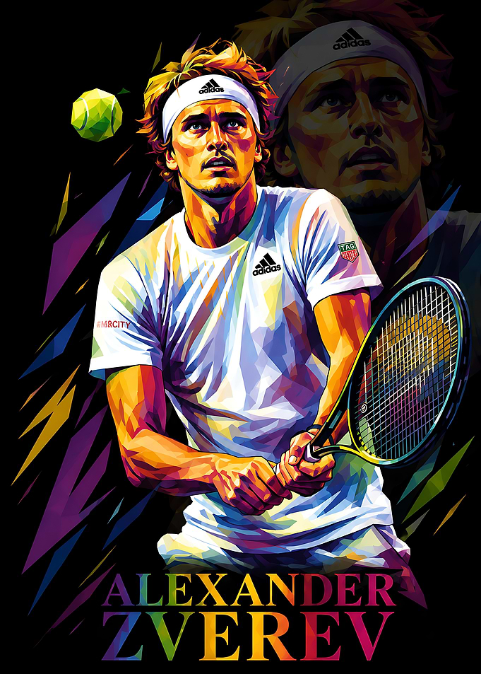 Alexander Zverev Pop Art Portrait