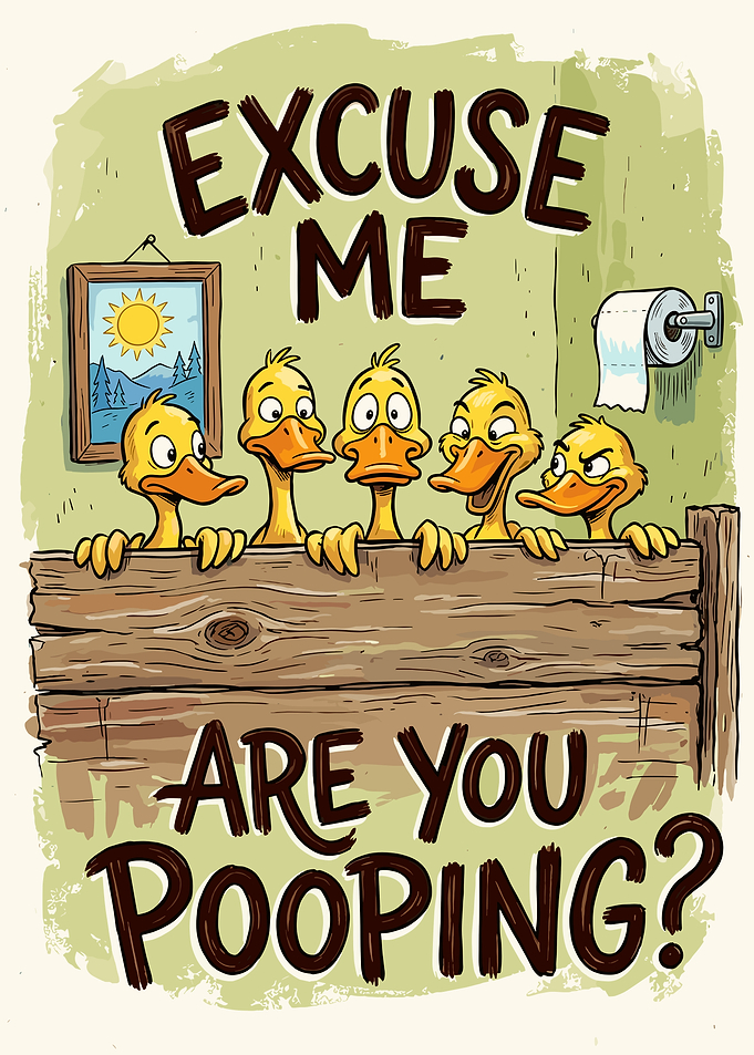 Funny Ducks Bathroom Wall Art