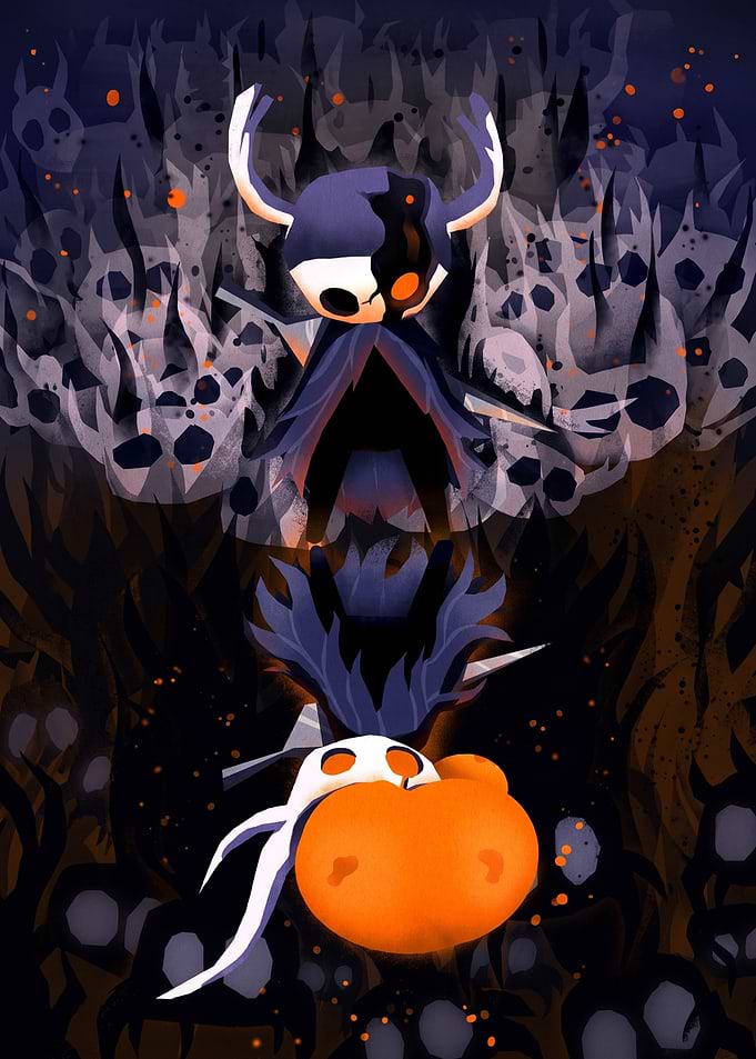 Hollow Knight Halloween Pumpkin Art