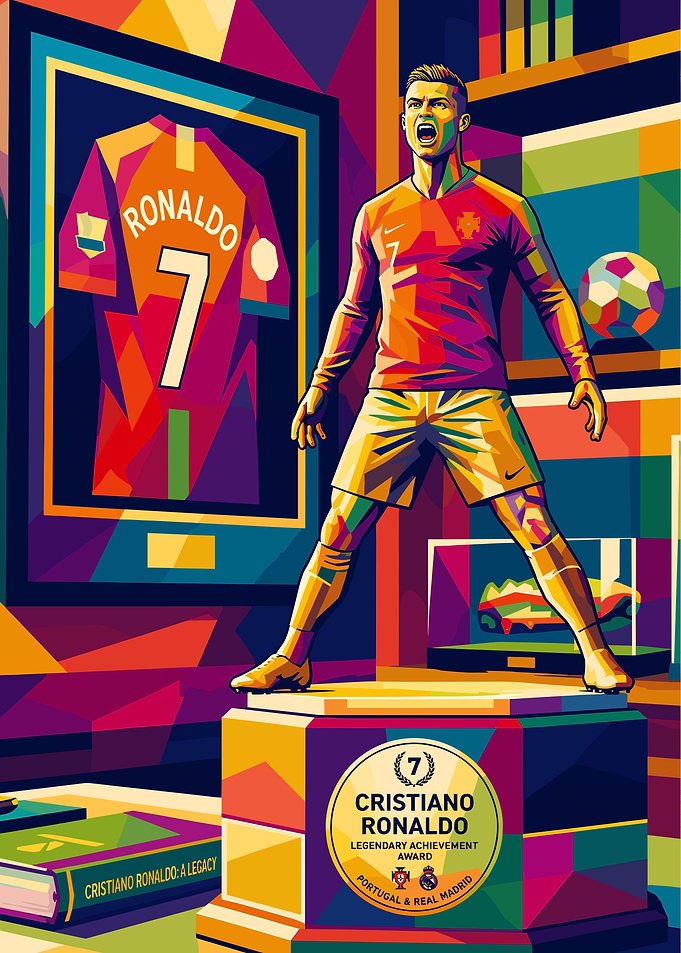 Cristiano Ronaldo Pop Art Portrait