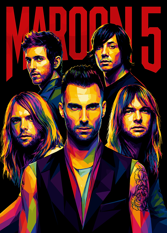 Maroon 5 Pop Art Portrait